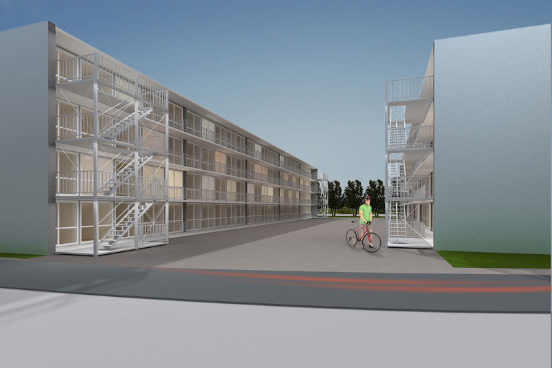 Example of a building for 1 bedroom container homes