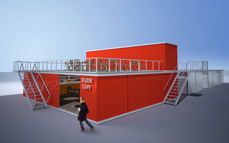 Example of a building for 1 bedroom container homes