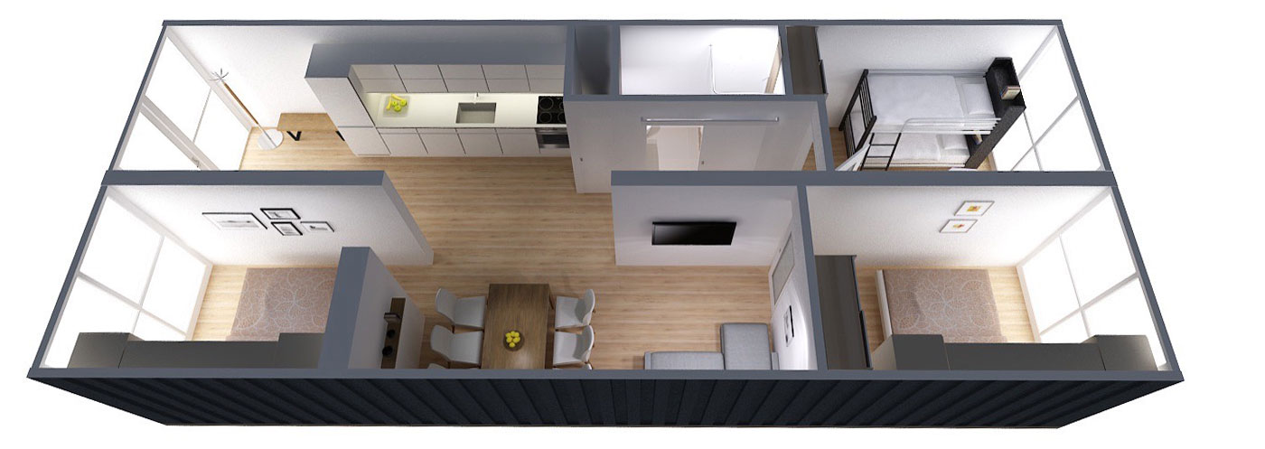 3 bedroom LIAB apartment