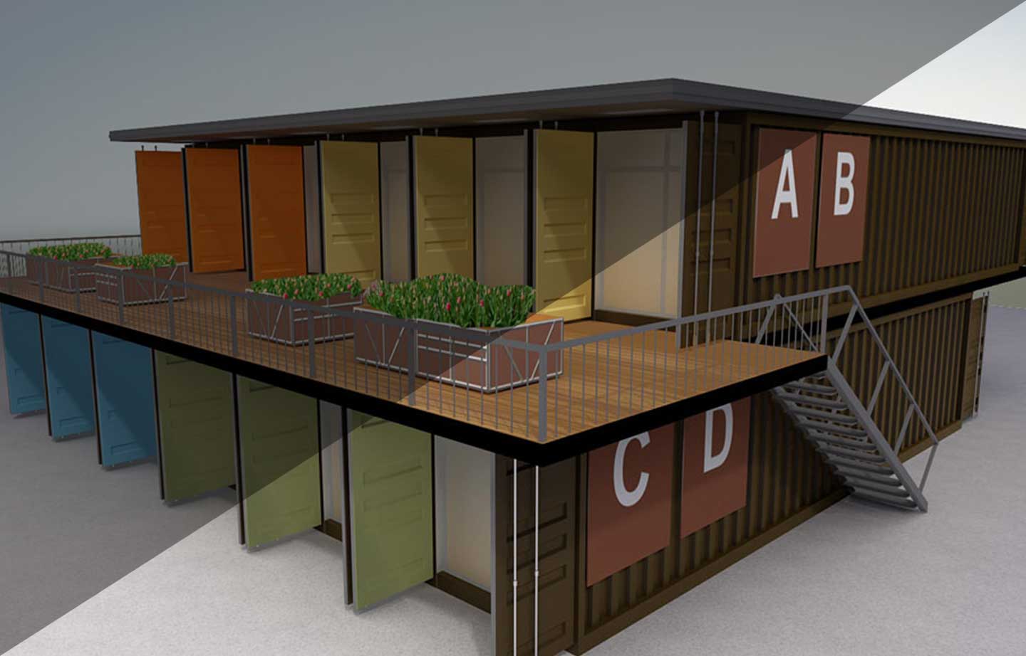 LIAB Staff Accommodation from ISO steel frame pods